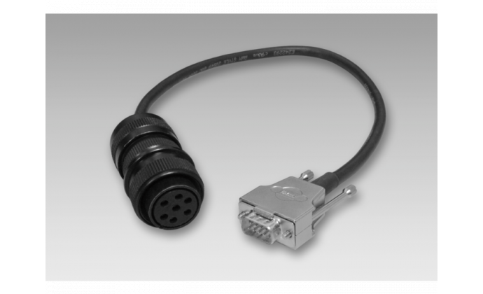 Connection cable HS35P with connector MIL, 7-pin / connector D-SUB, 0.5 m - Cables / connectors