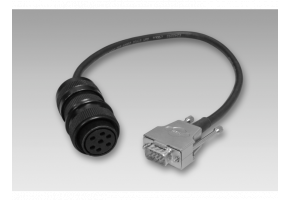 Connection cable HS35P with connector MIL, 7-pin / connector D-SUB, 0.5 m - Cables / connectors