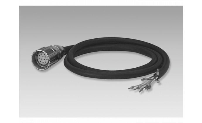 Connector M23 (S2BG12), 1 m cable (ATD SSI) - Cables / connectors