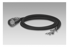 Connector M23 (S2BG12), 1 m cable (incremental) - Cables / connectors