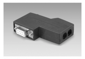 Female connector D-SUB, 9-pin, CAN, angled, with terminating resistor - Cables / connectors