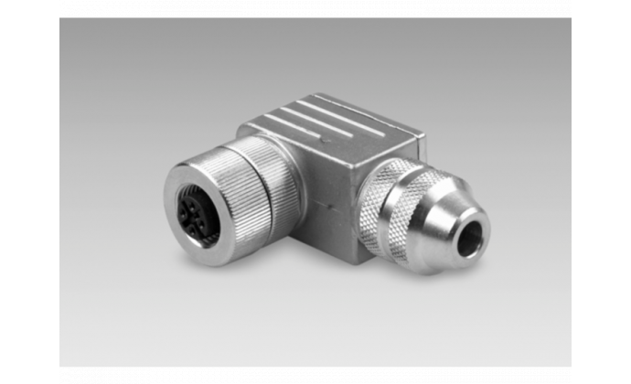 Female connector M12, 5-pin, CAN, angled - Cables / connectors