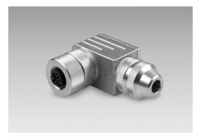 Female connector M12, 5-pin, CAN, angled - Cables / connectors