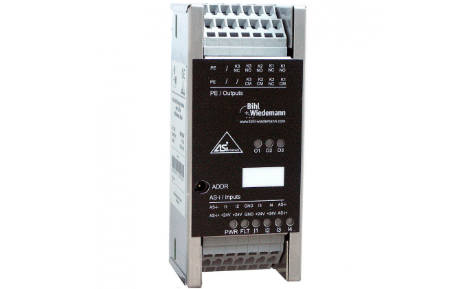 BW1808 - ASi Digital I/O Module in Stainless Steel, IP20, 4I/3RO