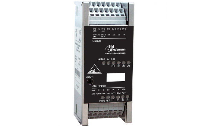 BW1907 - ASi Digital I/O Module in Stainless Steel, IP20, 4I/4O