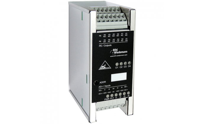 BW2555 - ASi Digital I/O Module in Stainless Steel, IP20, 4I/4RO