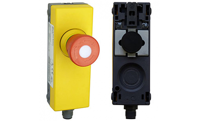 BW2709 - E-STOP Button Module, lighted (red/green), magnet