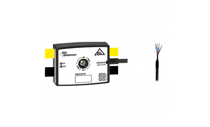 BW3315 - Passive Distributor ASi/AUX to 1 x round cable/connecting wires, depth 19 mm, IP67