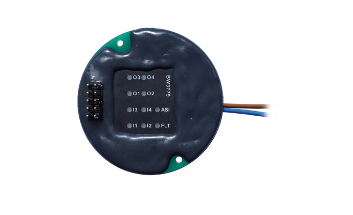 BW3779 - ASi PCB Module for flush mounting, diameter 50 mm, 4I/4O, print connector, thick coated