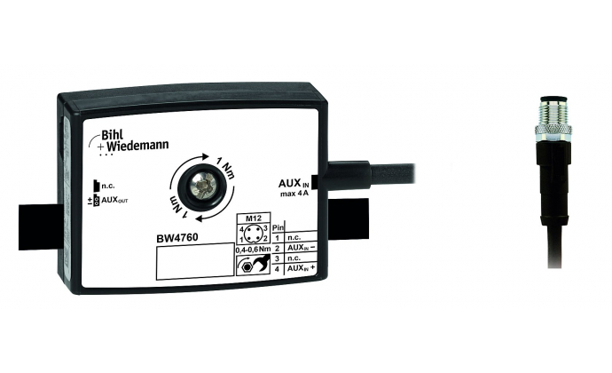 BW4760 - Rozdzielacz pasywny AUX na 1 gniazdo M12, prosty, 4 piny, głębokość 19 mm, IP67