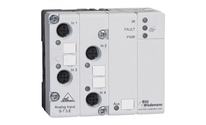 BWU1853 - ASi Analog I/O Module, IP65, M12, 1AI (4...20mA/0...10V)/1AO (0...20mA/0...10V)