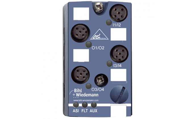 BWU2487 - ASi Digital I/O Module, IP67, M12, 4I/4O