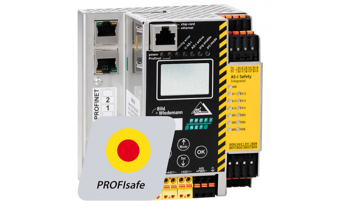 BWU2794 - ASi-3 PROFIsafe via PROFINET Gateway with integrated Safety Monitor, 1 ASi master