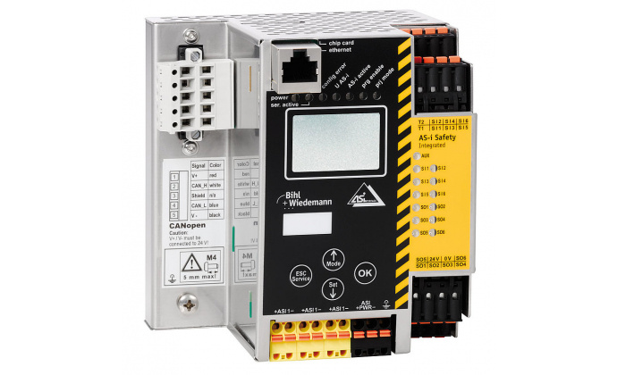 BWU2804 - ASi-3 CANopen Gateway with integrated Safety Monitor, 1 ASi-3 master