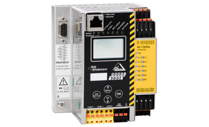 BWU2822 - ASi-3 PROFIBUS Gateway with integrated Safety Monitor, 2 ASi-3 masters