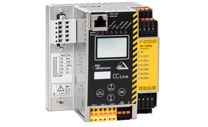 BWU2833 - ASi-3 CC-Link Gateway with integrated Safety Monitor, 1 ASi-3 master