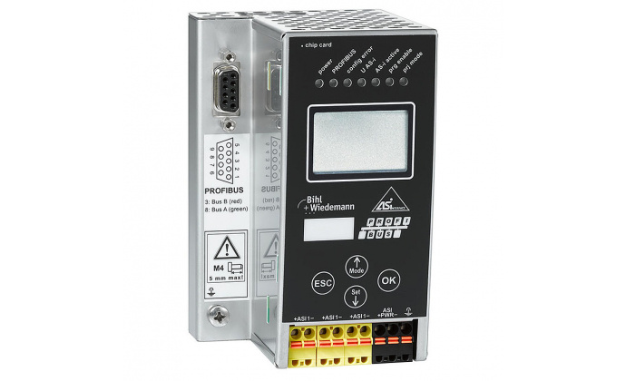 BWU3053 - 24 Volt ASi-3 PROFIBUS Gateway in Stainless Steel, 1 ASi-3 master