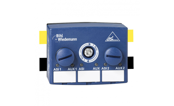 BWU3087 - Passive Distributor ASi/AUX to 2 x M12 sockets, 5 poles, depth 35 mm, IP67