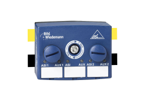 BWU3087 - Passive Distributor ASi/AUX to 2 x M12 sockets, 5 poles, depth 35 mm, IP67