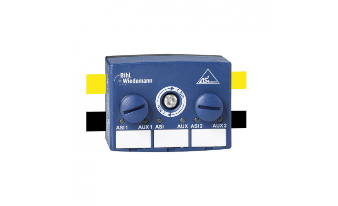 BWU3117 - Passive Distributor ASi/AUX to 2 x M12 sockets, 5 poles, depth 35 mm, IP67