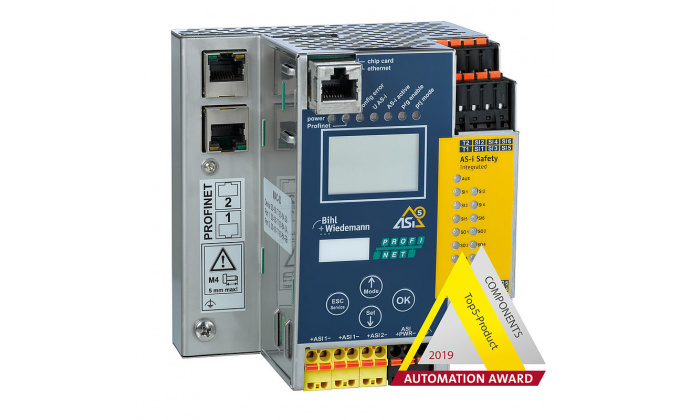 BWU3674 - ASi-5/ASi-3 PROFIsafe via PROFINET Gateway with integrated Safety Monitor, 2 ASi-5/ASi-3 masters