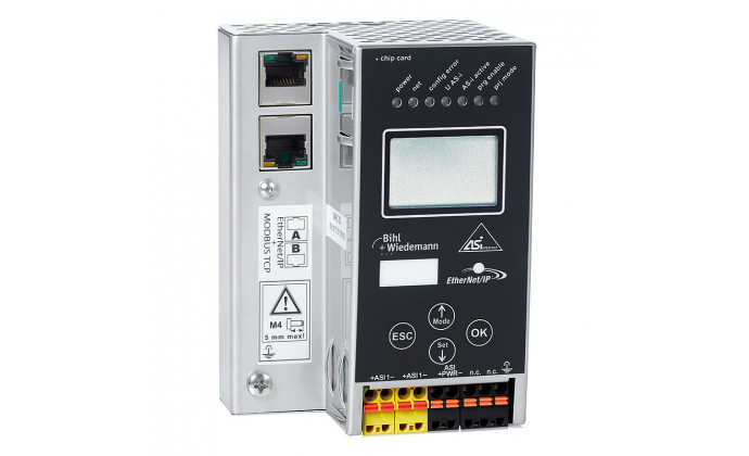 BWU3734 - ASi-3 EtherNet/IP+ModbusTCP Gateway in Stainless Steel, 1 master