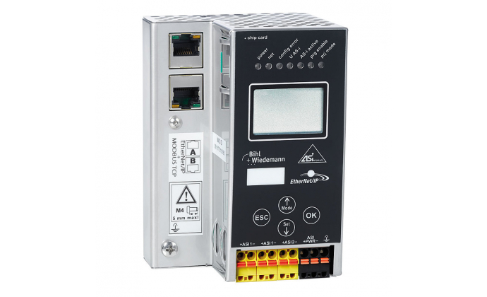 BWU3736 - ASi-3 EtherNet/IP+ModbusTCP Gateway in Stainless Steel, 2 masters