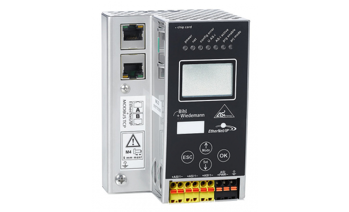 BWU3822 - 24 Volt ASi-3 EtherNet/IP + Modbus TCP Gateway in Stainless Steel, 1 ASi-3 master