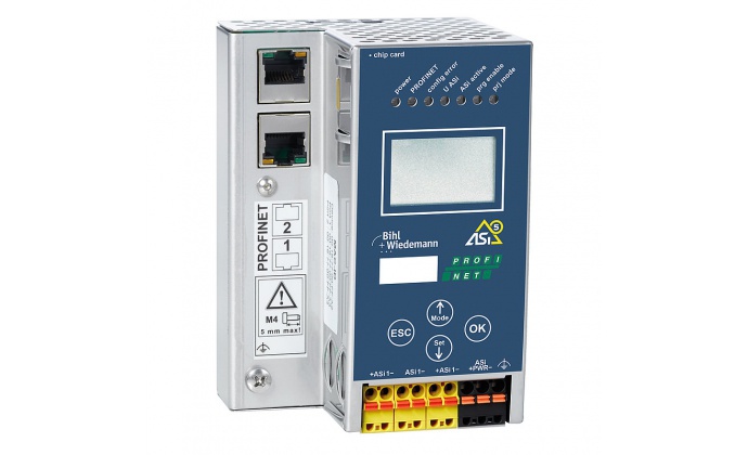 BWU3847 - 24 Volt ASi-5/ASi-3 PROFINET Gateway in Stainless Steel, 1 ASi-5/ASi-3 master