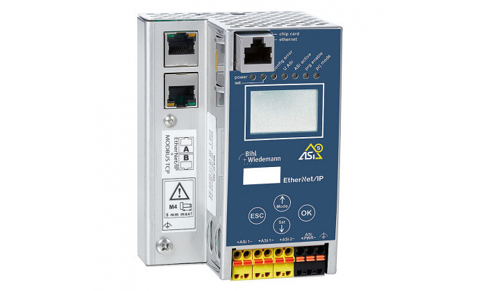 BWU3851 - Bramka ASi-5/ASi-3 EtherNet/IP+ModbusTCP ze stali nierdzewnej, 2 Mastery ASi-5/ASi-3