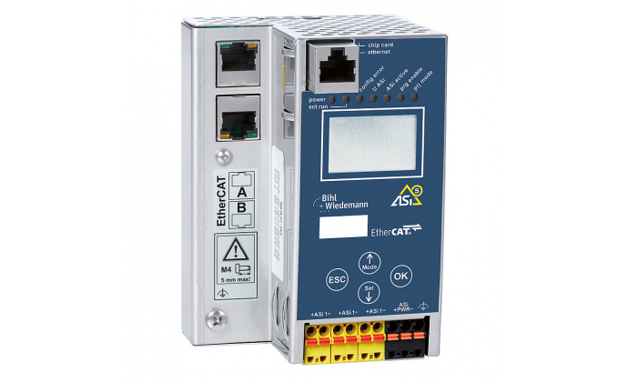 BWU3854 - 24 Volt ASi-5/ASi-3 EtherCAT Gateway in Stainless Steel, 1 ASi-5/ASi-3 master