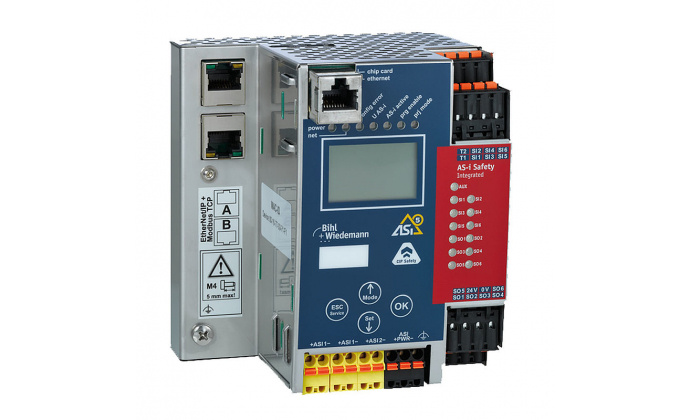 BWU3857 - ASi-5/ASi-3 CIP Safety over EtherNet/IP + ModbusTCP Gateway with integrated Safety Monitor, 2 ASi-5/ASi-3 masters