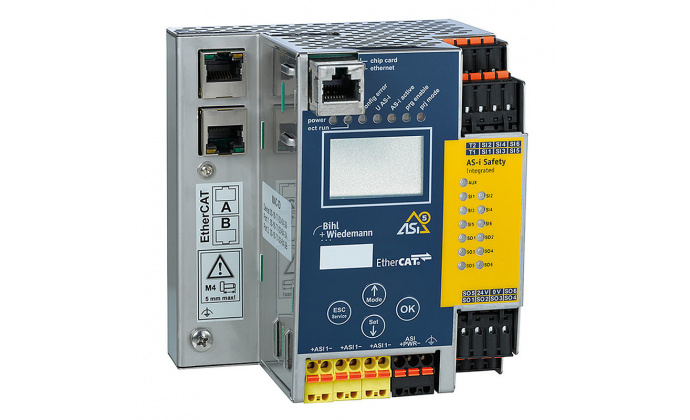 BWU3991 - ASi-5/ASi-3 EtherCAT Gateway with integrated Safety Monitor, 1 ASi-5/ASi-3 master