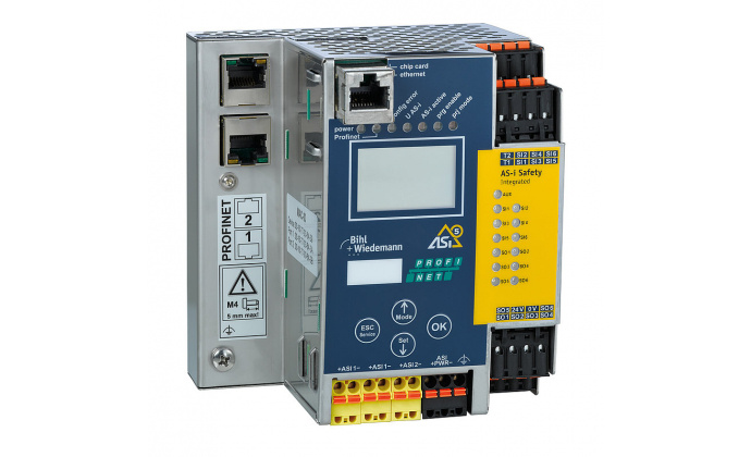 BWU4000 - ASi-5/ASi-3 PROFINET Gateway with integrated Safety Monitor, 2 ASi-5/ASi-3 masters