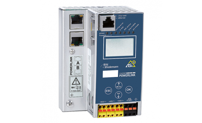 BWU4016 - 24 Volt ASi-5/ASi-3 POWERLINK Gateway in Stainless Steel, 1 ASi-5/ASi-3 master