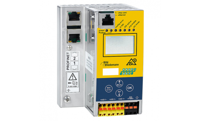 BWU4018 - ASi-5/ASi-3 PROFIsafe via PROFINET Gateway with integrated Safety Monitor, 1 ASi-5/ASi-3 master