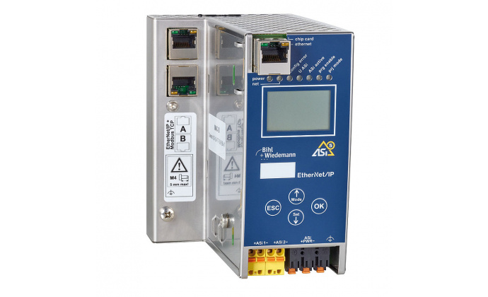 BWU4258 - ASi-5/ASi-3 EtherNet/IP + Modbus TCP Gateway in Stainless Steel, 2 ASi-5/ASi-3 masters