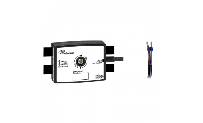 BWU4897 - Passive Distributor AUX, 16A/20A, infeed module, depth 25 mm, IP67